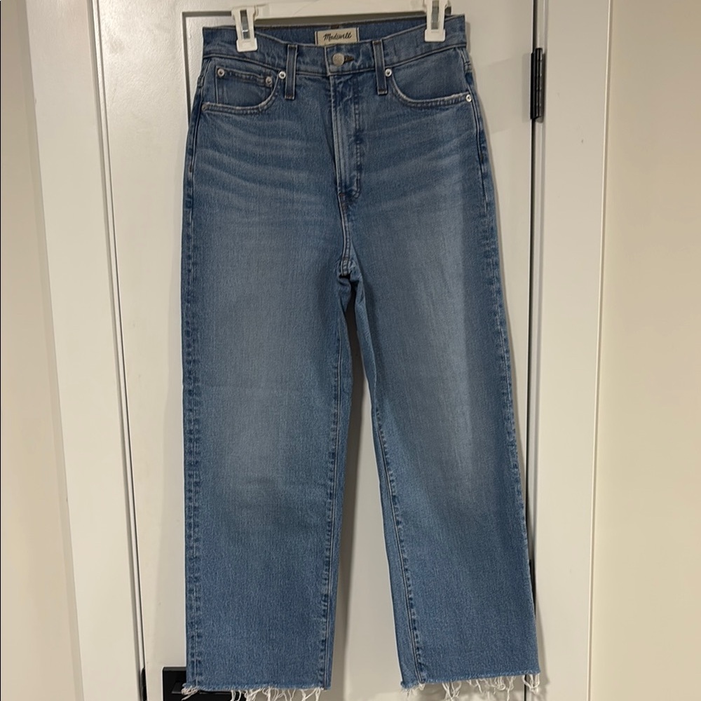 Madewell cropped wide leg jeans